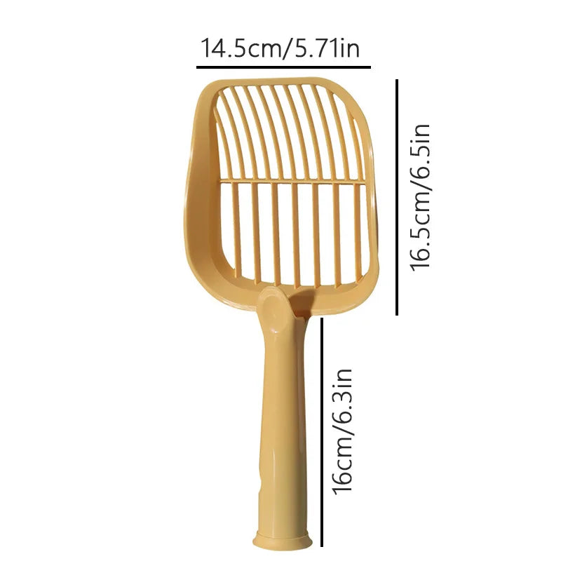 2-in-1 Long-Handle Cat Litter Scoop – Built-in Trash Bag, Sifting Design