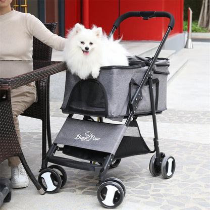Stroller Foldable Travel Carrier For Cat Or Dog