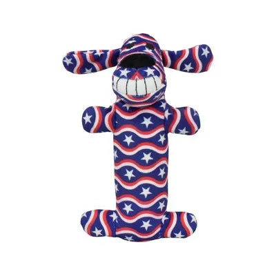 Interactive Dog Toy Loofa Americana Stars Stripes and Plaid Plush for Entertaining and Cuddling Play