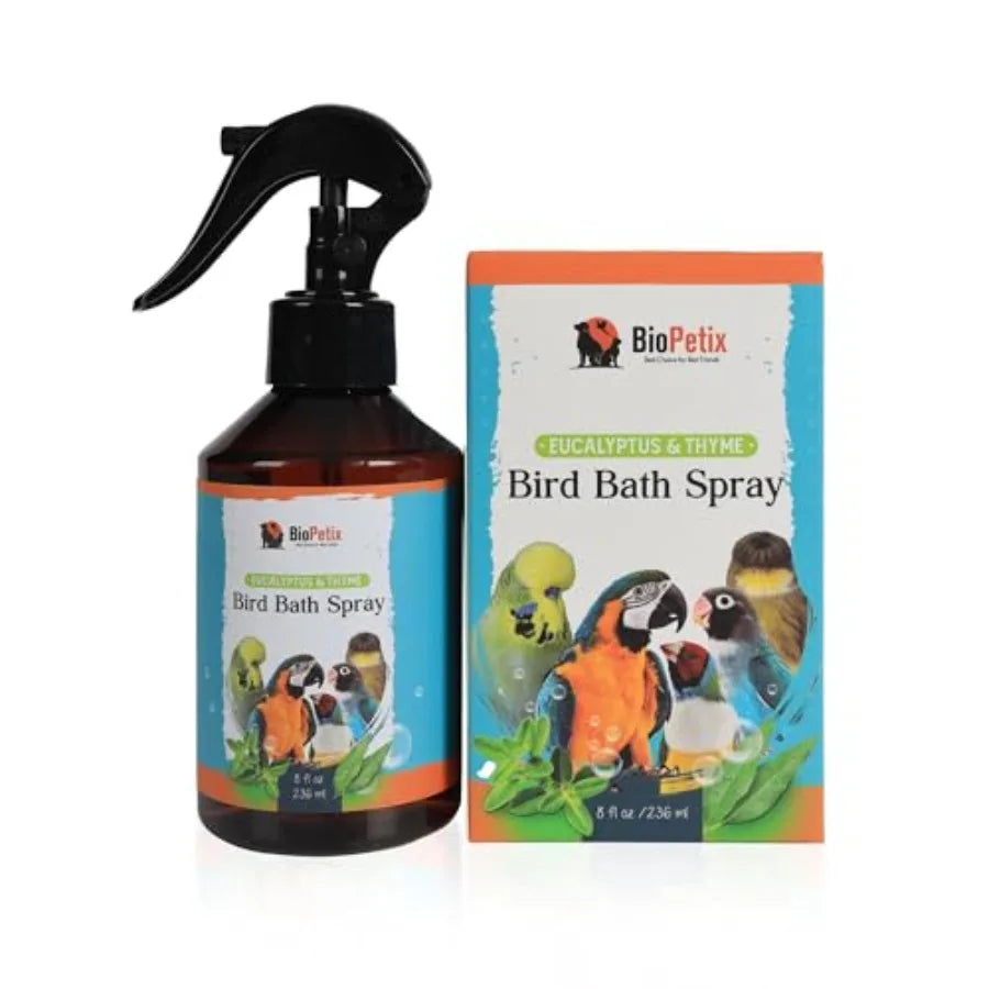 Bird Bath Spray for Parrots and All Birds Helps Soothe Dry, Itchy Skin and Support Healthy Feathers Herbal Eucalyptus and Thyme