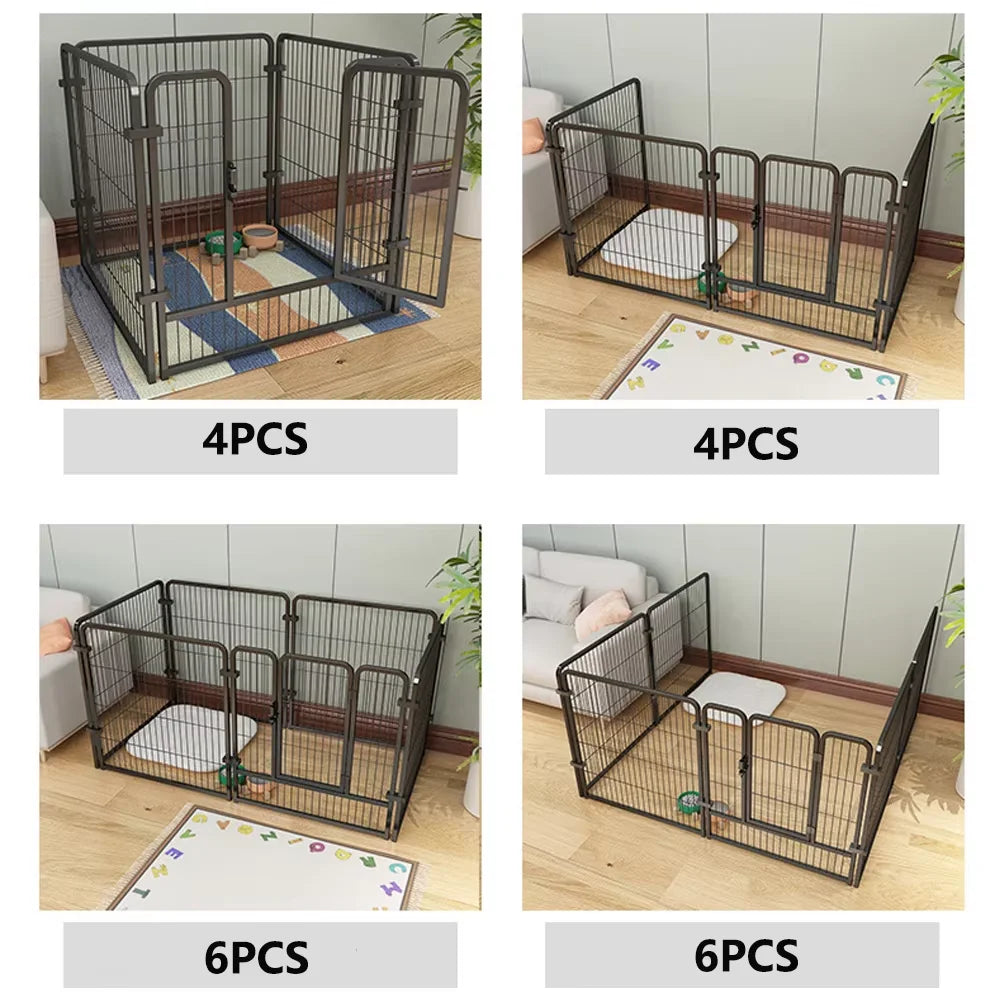 Dog Fence Playpen Foldable Exercise Kennel, Escape Barrier Heavy Duty Cage