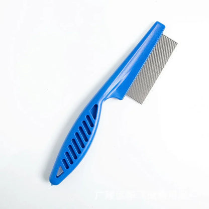 Dog and Cat flea comb Removal, Plastic dense tooth comb Steel needle