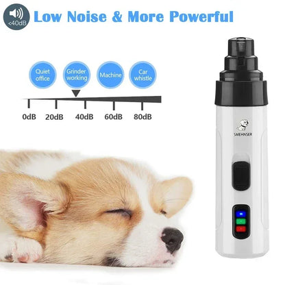 Rechargeable Nail Clippers Quiet Electric Dog And Cat Nail Grooming Trimmer Tools