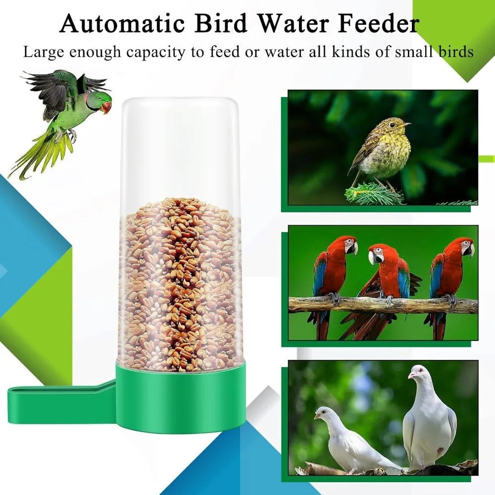 4 Pieces Plastic Bird Water Feeder Drinker Clip