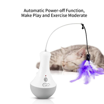 DOEL Cat Interactive Toy -  Funny Feather Kitten Teaser Indoor Play Automatic Toy