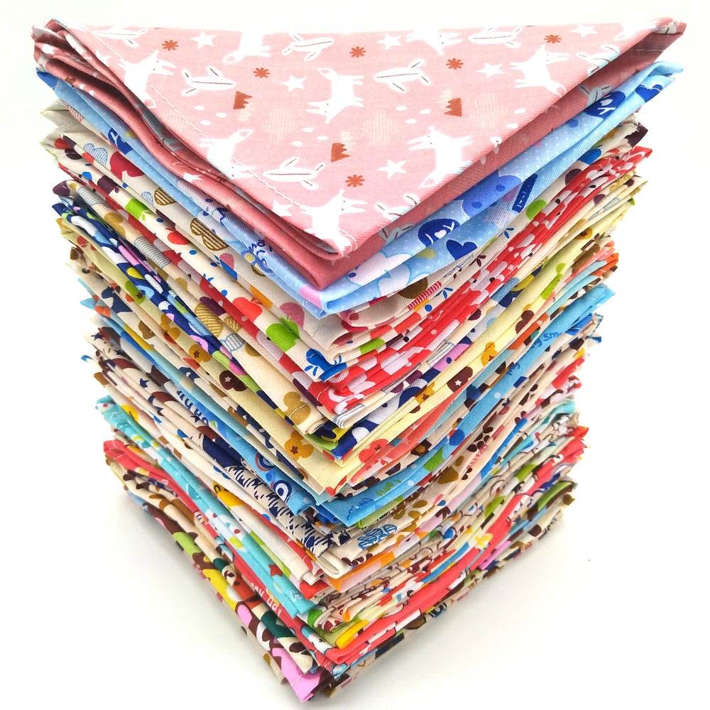 S/M/XL 10PCS Dog Bandana Cotton Scarf