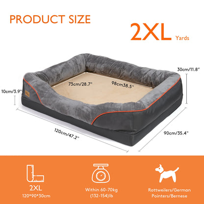 Large Dog Soft Comfortable Anti Allergy Warm Fleece Bed Washable And Waterproof