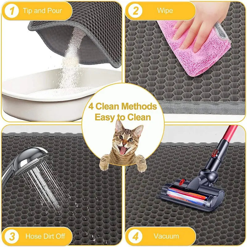 Cat Litter Mat Waterproof Double Layer Litter Trapping