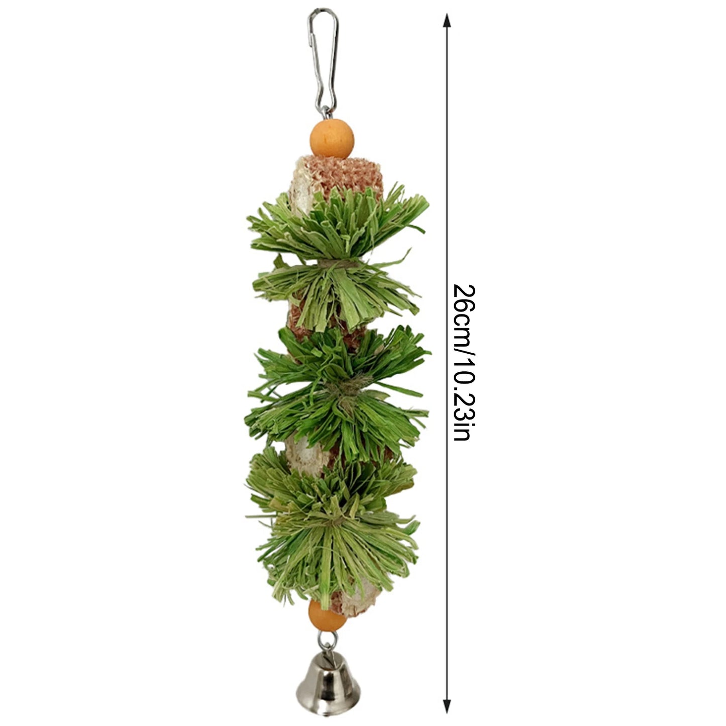 Parrot Chew Toys Natural Corn Husk Ball and Cob String Hanging Foraging Interactive Bird Toys