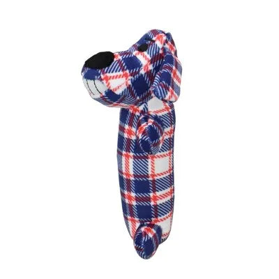 Interactive Dog Toy Loofa Americana Stars Stripes and Plaid Plush for Entertaining and Cuddling Play