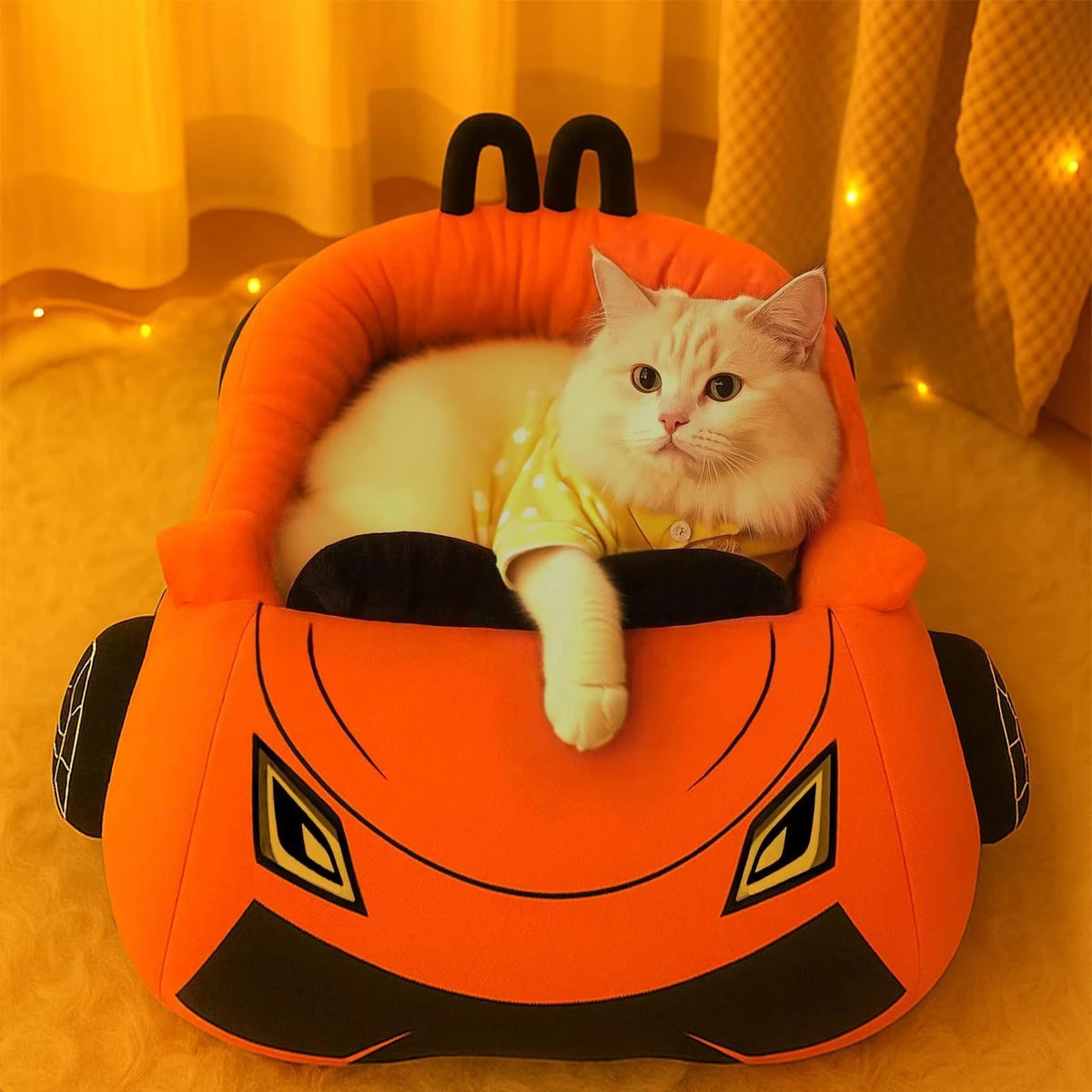 Cute Cat Beds Soft and Cozy Small Beds with Pillow Washable
