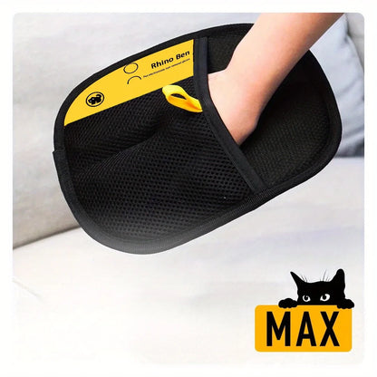 2-Piece Pet Hair Removal Gloves – Double-Sided Brushes, Anti-Shedding Grooming Gloves,