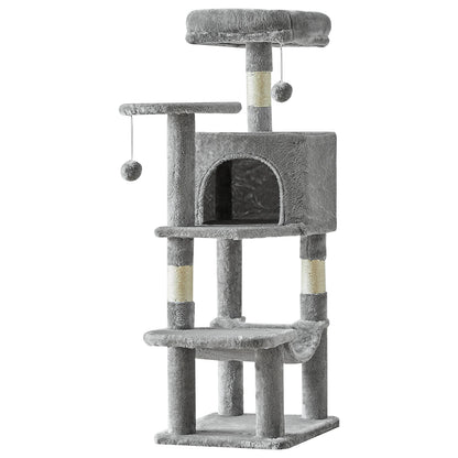 Tall Multi-Cat Climbing Tower for Pet Furniture -  Natural Sisal Scratching Posts Stable Pet House for Indoor Cat