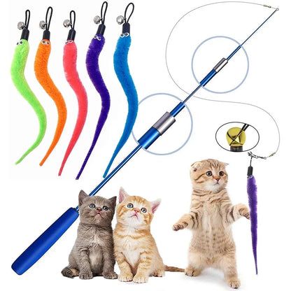 Plush Cat Toy Accessories Worms Replacement Head For Cat Stick Pet Toys