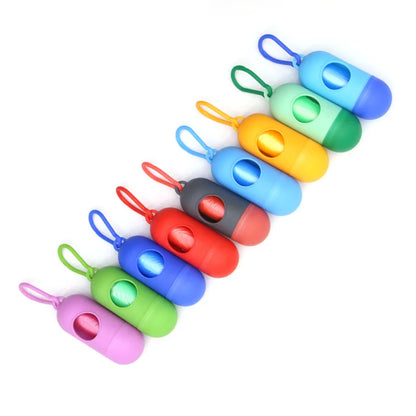 Dog Poop Bag Holder Portable Pet Waste Bag Dispenser Capsule Shape