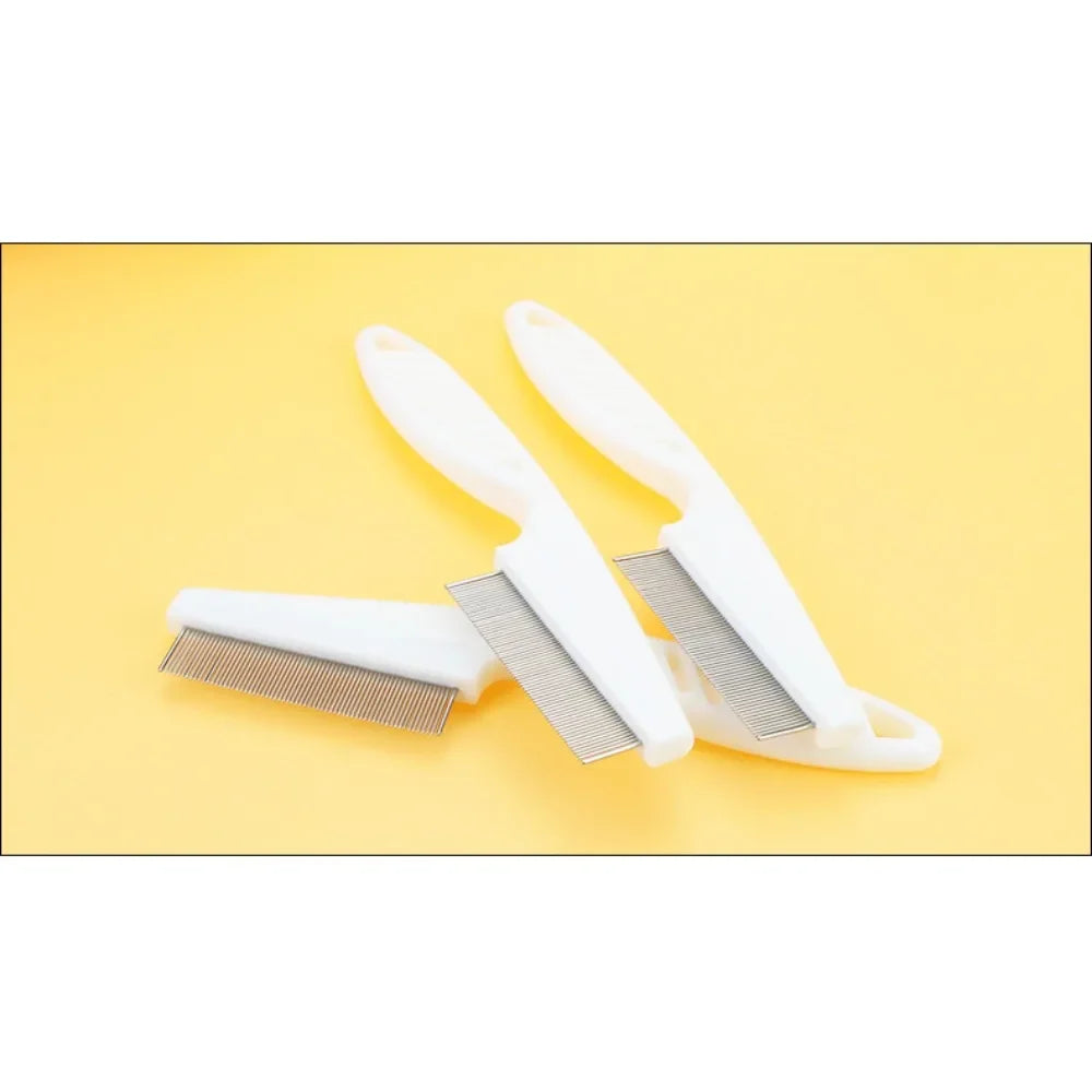 Dog and Cat flea comb Removal, Plastic dense tooth comb Steel needle