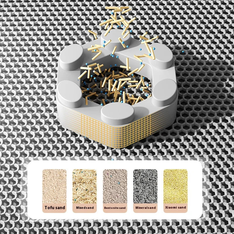 Extra Large Double Layer Cat Litter Tray Mat - Sand Catcher Non‑Slip Waterproof Eco‑Friendly
