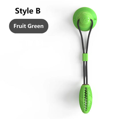 Dog Food Toys, Silicon Suction Cup, Interactive Dog Ball For Tug and Chew Tooth Cleaning