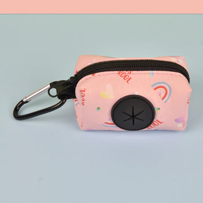 Rainbow Print Fashion Design Dog Poo Bag Holder for Dog Leash Attachment (Without Poo Bag and Leash)