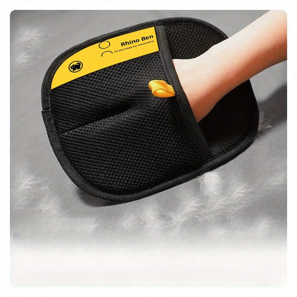 2-Piece Pet Hair Removal Gloves – Double-Sided Brushes, Anti-Shedding Grooming Gloves,