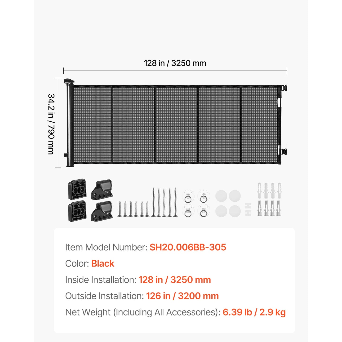 SucceBuy Retractable Pet Gate with Security Lock Easy to Use Walk Through Without Tripping