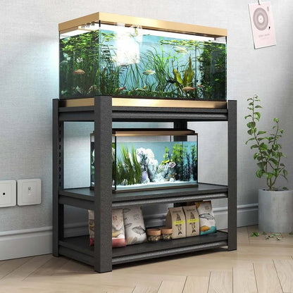Heavy-Duty 3-Tier Metal Stand for 20 Gallon Aquariums, Reptile Terrariums, or 30 Gallon Breeder Tanks,