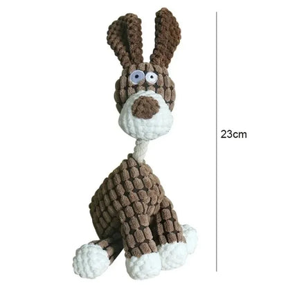 Plush Squeaky Puppy Chew Toys Interactive Teething Training Dog Toys for Small Dogs Cute Donkey Design