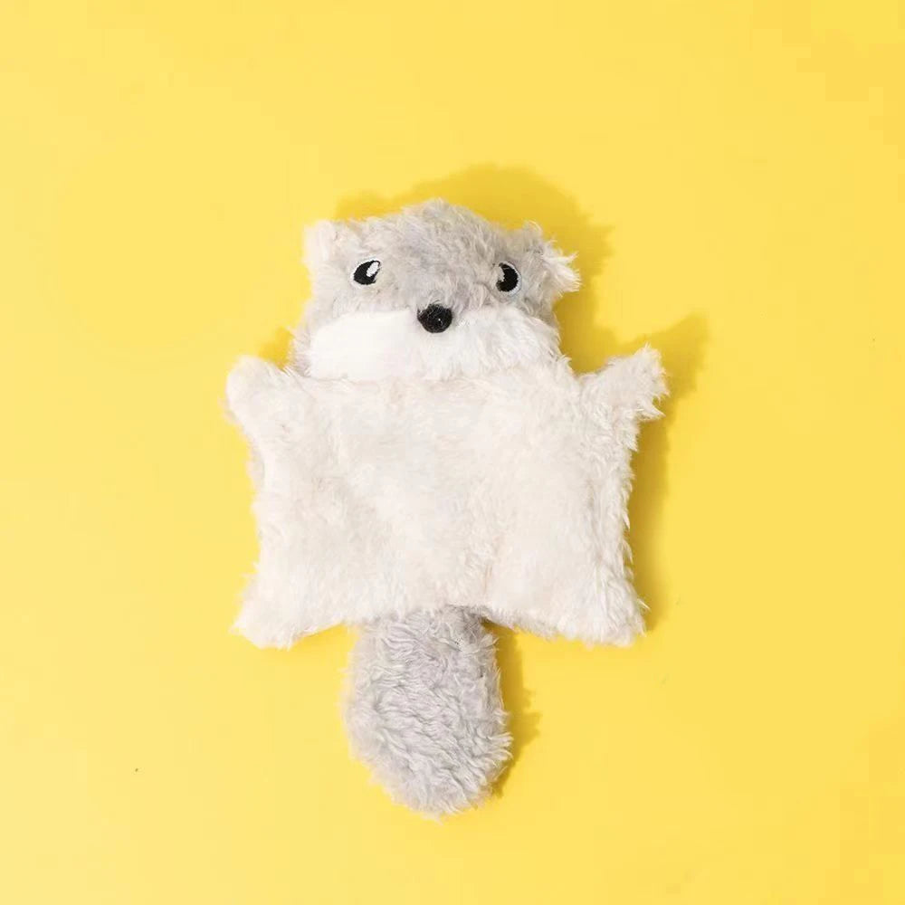 Small Cat Toy Cute Little Flying Squirrel Interaction Toy With Squeak