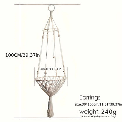 Extra Large Hand-woven Cotton Rope Cat Hammock  Super Load-bearing Durable Fits 2 Cats
