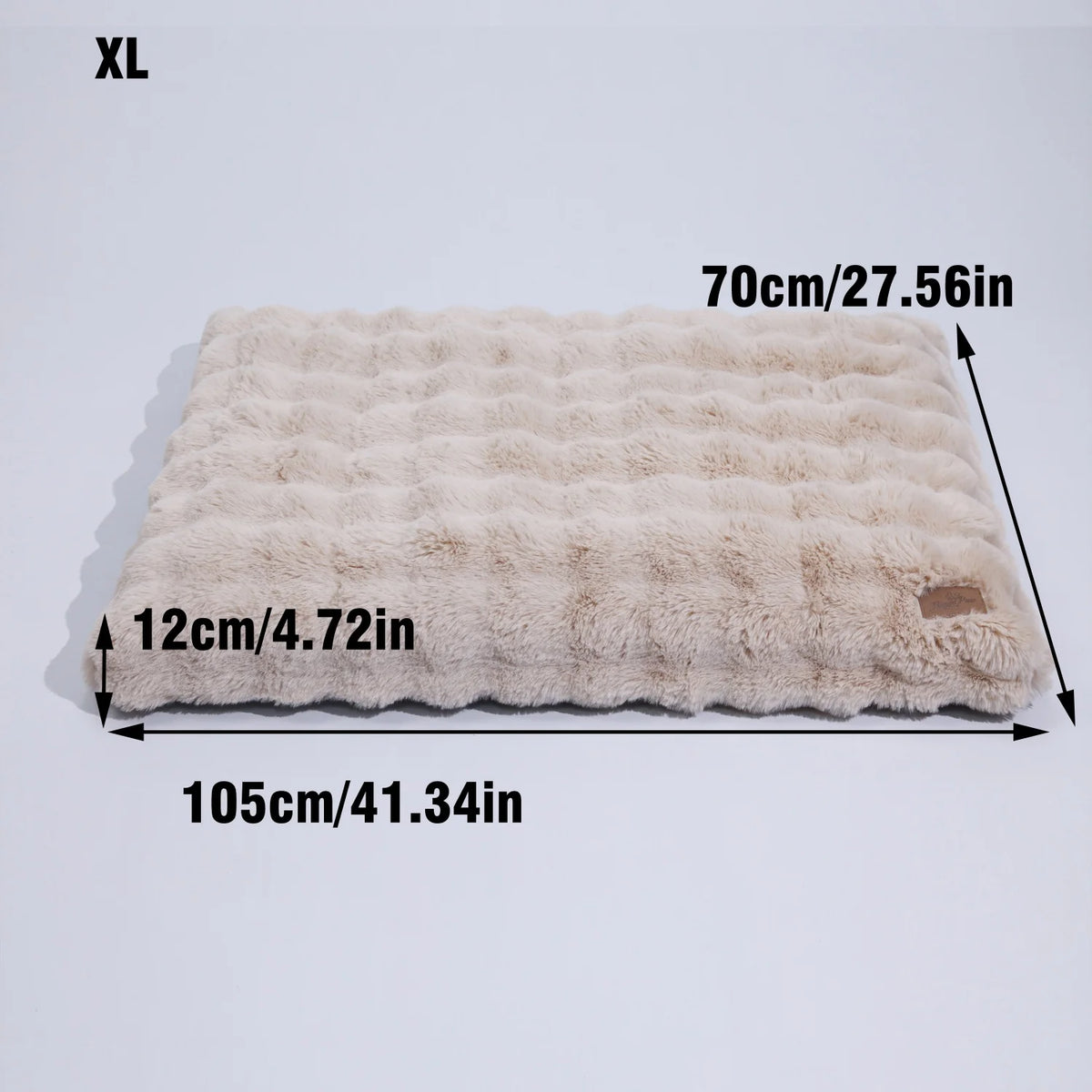 Plush Dog Bed Thicker Foam Base Crate