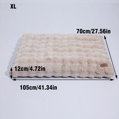 Plush Dog Bed Thicker Foam Base Crate