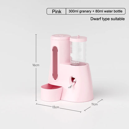 2In1 Hamster Feeder And Waterer Large Capacity Leakproof Automatic Feeder Leak Proof
