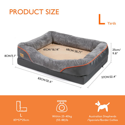 Large Dog Soft Comfortable Anti Allergy Warm Fleece Bed Washable And Waterproof