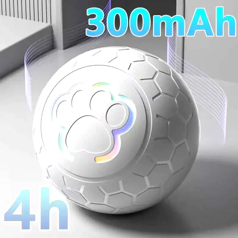 Smart Dog Toy Ball Electronic Interactive,  USB Automatic Bouncing Rolling Toy Ball With RGB Lights For Puppys And Cats