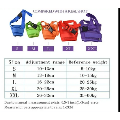 Breathable Adjustable Dog Muzzle Nylon Straps Anti Barking Comfortable Dog Muzzles Pets Accessories Mouth Cover For Outdoor Walking