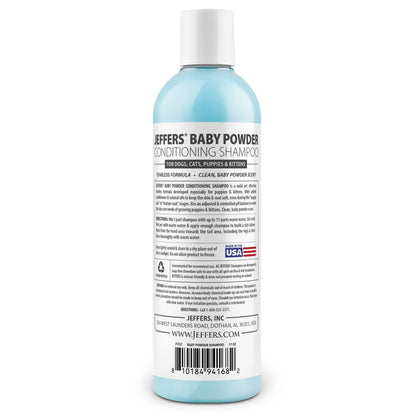 Jeffers Pet Baby Powder Tearless Conditioning Shampoo for Puppies and Kittens